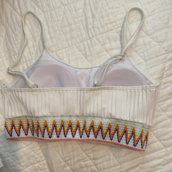 Contrast High Waisted Tummy Control Bikini Set Spandex Swimsuit 2 Piece - Picture 5 of 9